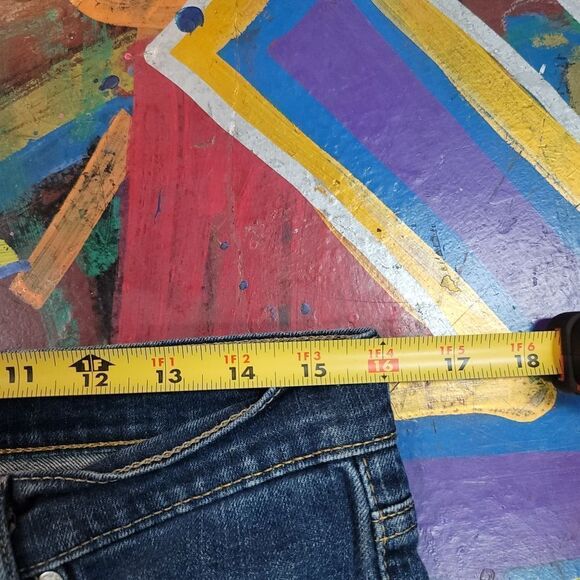 Levi's 513 Slim Straight Jeans W33 L30 - Made in Mexico, Classic Blue Denim - Picture 5 of 11